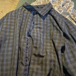 george 3xl blue flannel pattern button up
